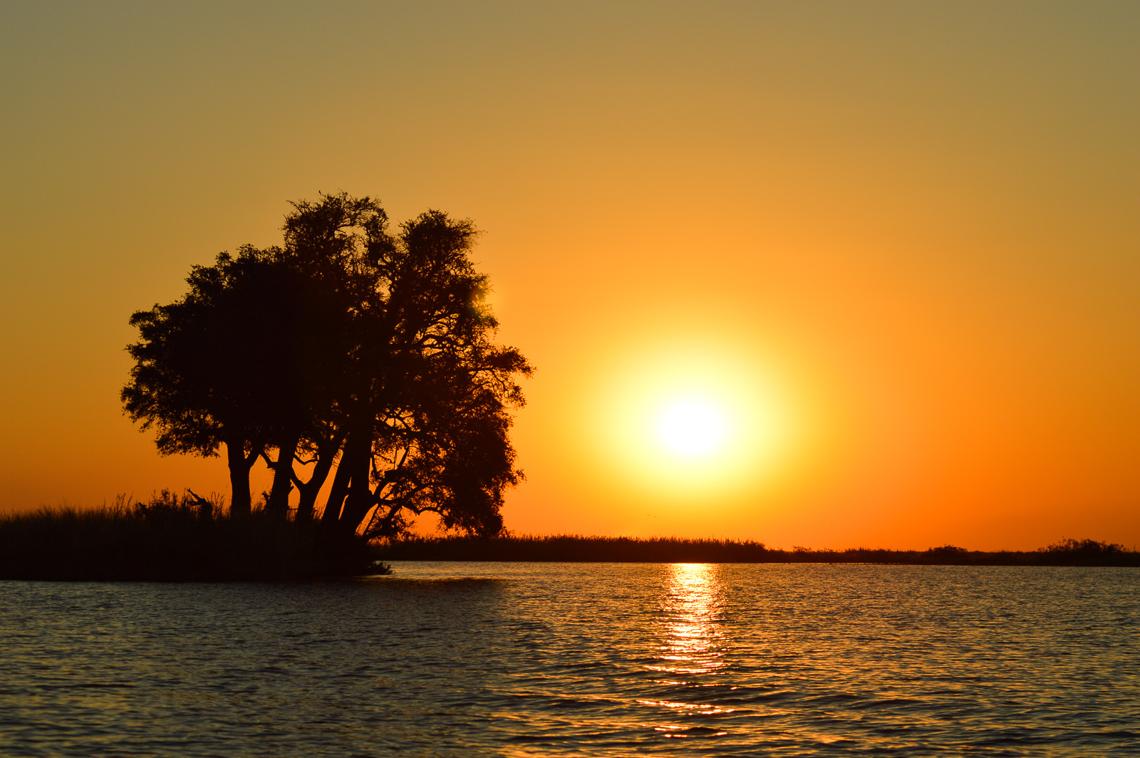 Botswana-Sonnenuntergang