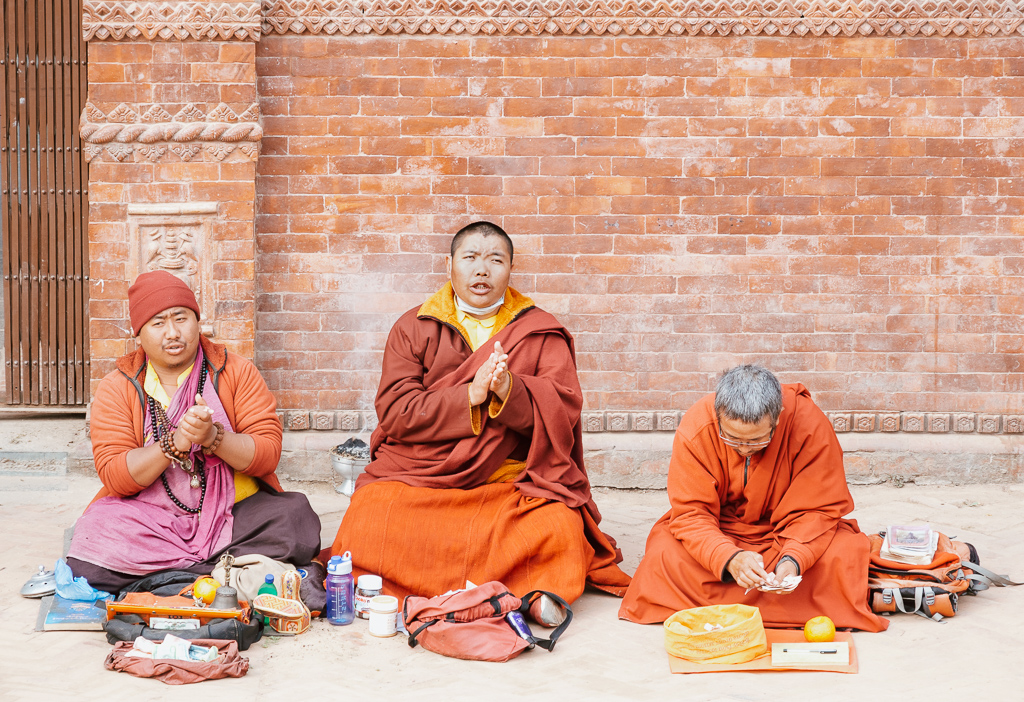 Mönche in Kathmandu